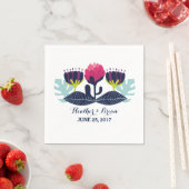 Funky Floral Wedding Paper Napkins Serviette (Beispiel)