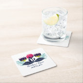 Funky Floral Wedding Paper Untersetzer (Vor Ort)