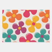Funky Florals Geschenkpapier Set (Vorderseite 3)