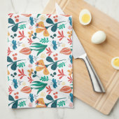 Funky Florals Geschirrtuch (Viertel Falte)