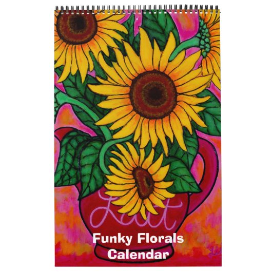 Funky Florals Single Page Calendar Kalender (Titelbild)