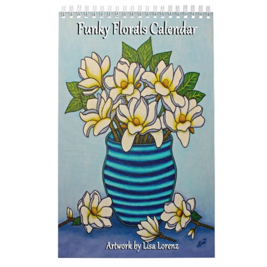 Funky Florals Single Pg. Calendar von Lisa Lorenz Kalender (Titelbild)