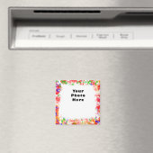 Funky Flower Color Frame Magnet (In Situ (Geschirrspüler))