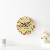 Funky Food Pattern Runde Wanduhr (Zuhause)