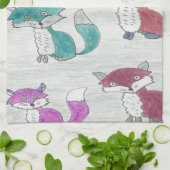 Funky Foxes Küchentuch (Gefaltet)