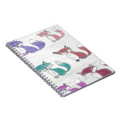 Funky Foxes Pattern Notizblock (Rechte Seite)