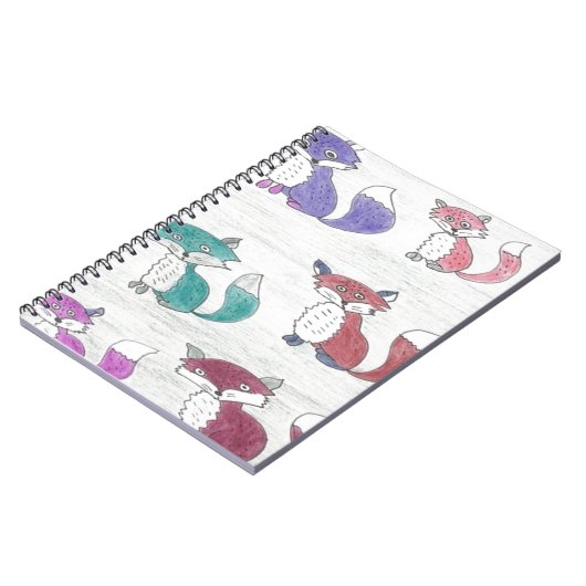 Funky Foxes Pattern Notizblock (Linke Seite)