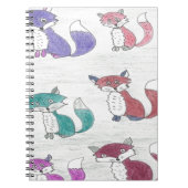 Funky Foxes Pattern Notizblock (Vorderseite)