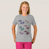 Funky Foxes Pattern T-Shirt (Vorne ganz)