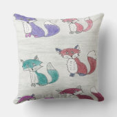 Funky Foxes Throw Kissen (Rückseite)