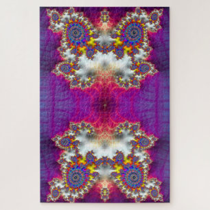 Funky Fractal Holographic Psychedelic Owl Abstract Puzzle