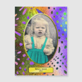 Funky, Fraktal, Abstrakt ovale Foto-Rahmen Magnetkarte (Vorderseite)