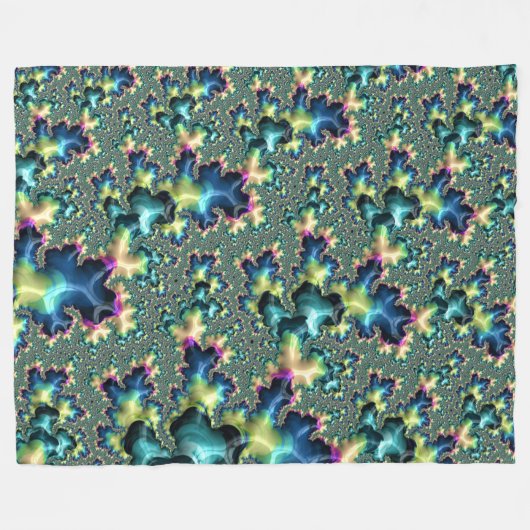 Funky Fraktal Fleecedecke (Vorderseite (Horizontal))