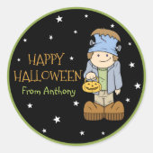 Funky Friends Frankenstein Halloween Sticker (Vorderseite)