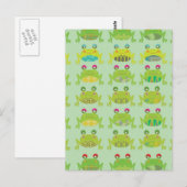 funky Frosch Frösche Postkarte (Vorne/Hinten)