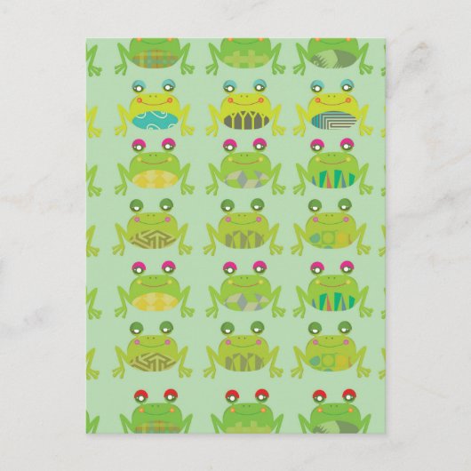 funky Frosch Frösche Postkarte (Vorderseite)