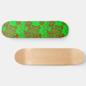 Funky Frosch-Limone grüne rote Skateboard (Horizontal)