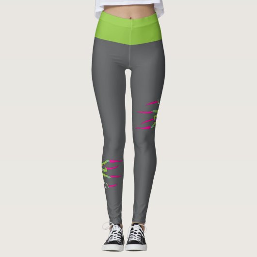 Funky Fun Bloody Zombie Zombie-Angriff gepackt! Leggings (Vorderseite)