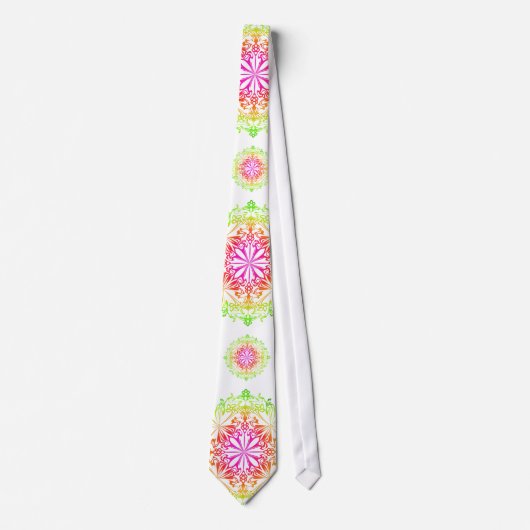 Funky fun chakra floral boho Design Krawatte (Vorderseite)