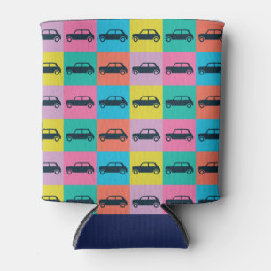 Funky Fun Checkerboard Mini Cooper Dosenkühler