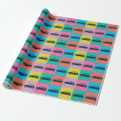 Funky Fun Checkerboard Mini Cooper Geschenkpapier (Ungerollt)