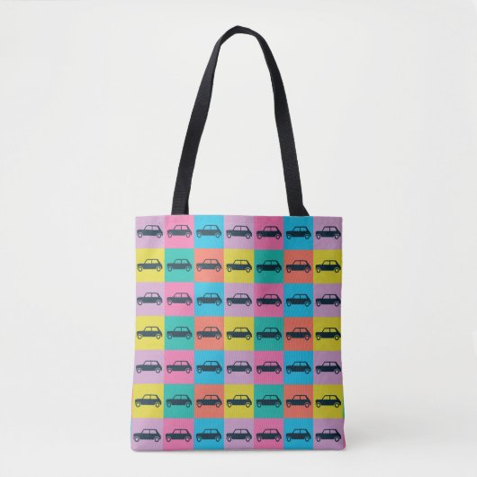 Funky Fun Checkerboard Mini Cooper Tasche (Vorderseite)
