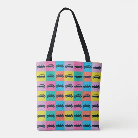 Funky Fun Checkerboard Mini Cooper Tasche (Rückseite)