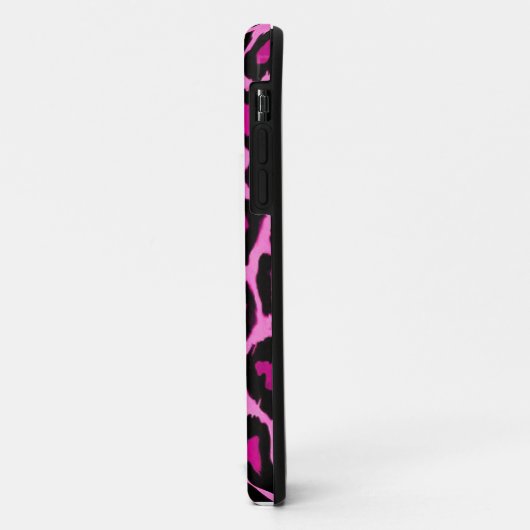 Funky Fun Hot Pink Black Leopard Print Phone Case (Hinten/Links)
