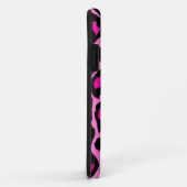 Funky Fun Hot Pink Black Leopard Print Phone Case (Hinten/Rechts)
