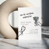 Funky + Fun Illustrierte Hochzeit heiraten Einladung