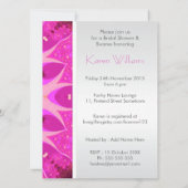Funky Fun Pink Chic Brautparty Einladung (Rückseite)