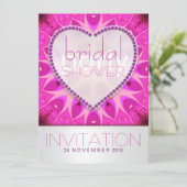 Funky Fun Pink Chic Brautparty Einladung (Stehend Vorderseite)