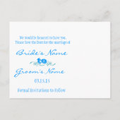 Funky Fun Save the Date mit Ihren Fotos Ankündigungspostkarte (Rückseite)