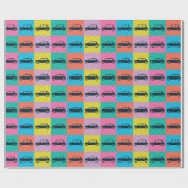 Funky Fun Schachbrett Mini Cooper Geschenkpapier (Flach)