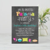 Funky Fun Tee oder Tween Pajama Party Einladung (Stehend Vorderseite)