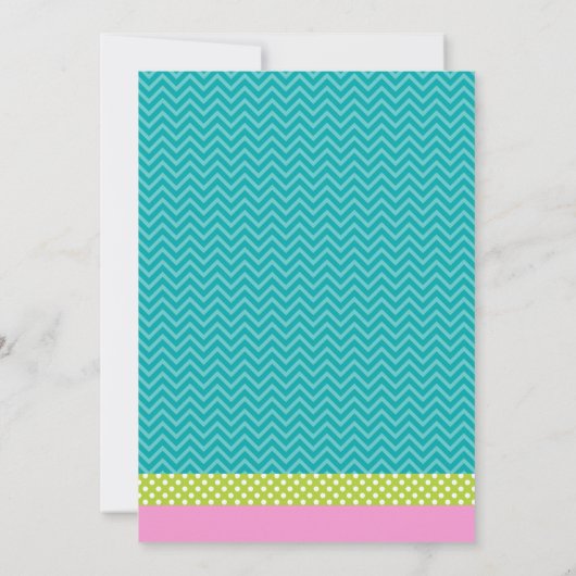 Funky Fun Tee oder Tween Pajama Party Einladung (Rückseite)