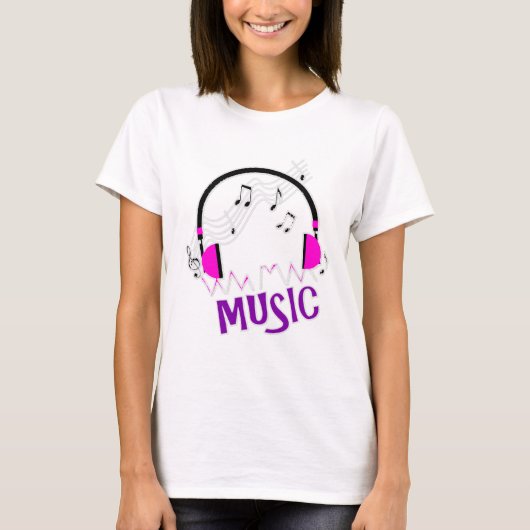 Funky Fun Text und Grafik T-Shirt (Vorderseite)