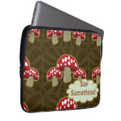 Funky Fungi Mushroom Pattern Laptopschutzhülle (Vorne Rechts)