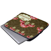 Funky Fungi Mushroom Pattern Laptopschutzhülle (Vorne Knopf)