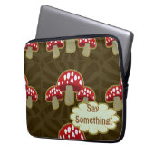 Funky Fungi Mushroom Pattern Laptopschutzhülle (Vorderseite Links)
