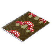 Funky Fungi Mushroom Pattern Notizblock (Linke Seite)