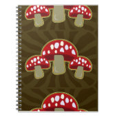 Funky Fungi Mushroom Pattern Notizblock (Vorderseite)