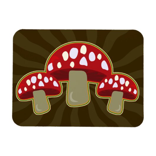 Funky Fungi Mushrooms Magnet (Horizontal)