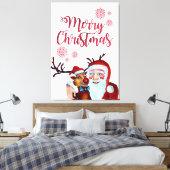 Funky Funny Unglaublich witzig Santa und Rudolf Re Leinwanddruck (Insitu (Schlafzimmer))