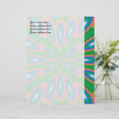 Funky Garden Abstrakt Art Briefbogen (Stehend Vorderseite)