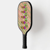 Funky Garden Bug Ladder Rainbow Stripes Niedlich S Pickleball Schläger (Links)