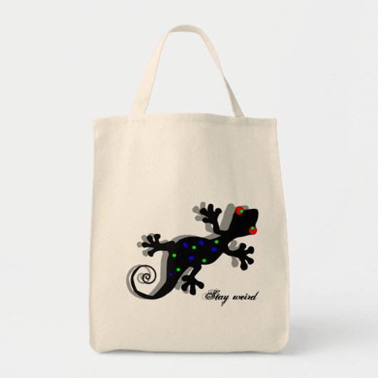 Funky Gecko - Lizard Lover Geschenke Tragetasche (Vorne)