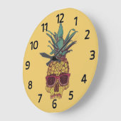 Funky Geek Cool Pineaple Punk Große Wanduhr (Winkel)
