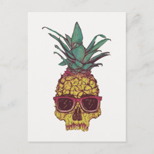 Funky Geek Cool Pineaple Punk Postkarte