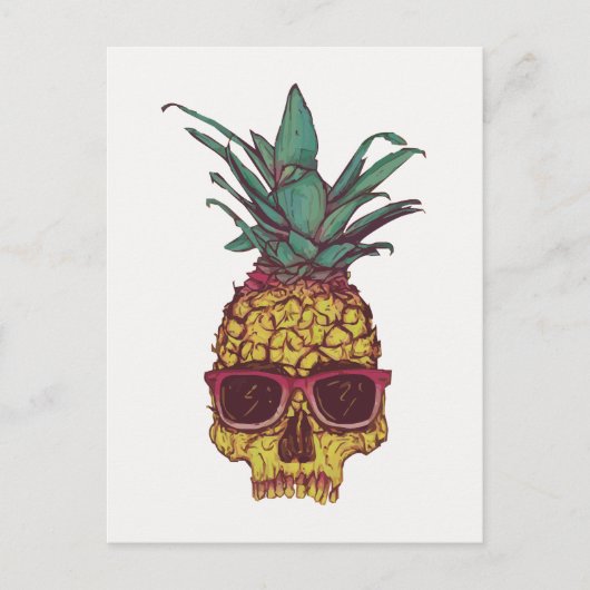 Funky Geek Cool Pineaple Punk Postkarte (Vorderseite)